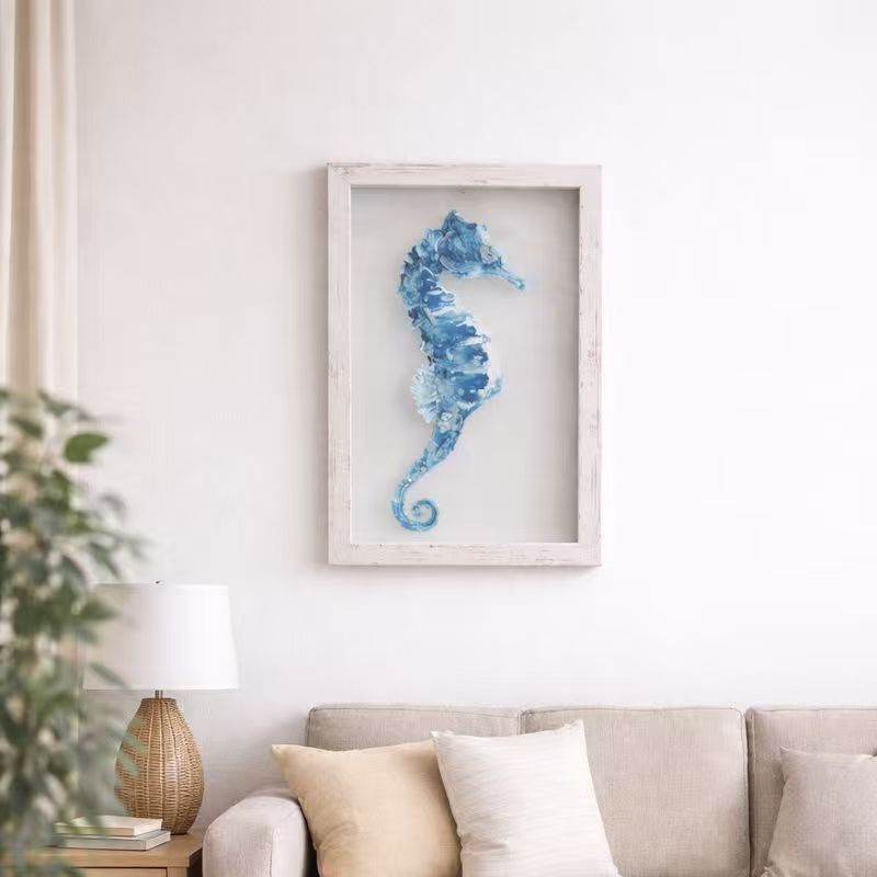 Textured Seahorse Wall Art
