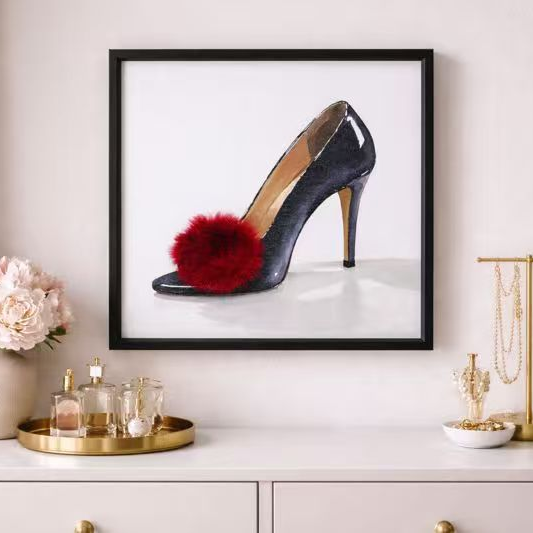 Textured High Heel Wall Art