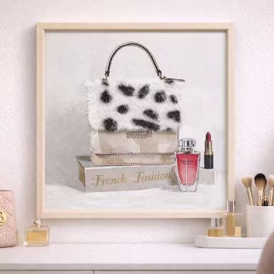 Textured Handbag & Perfume Wall Art