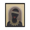 Textured Female Silhouette with Jewelry Wall Art