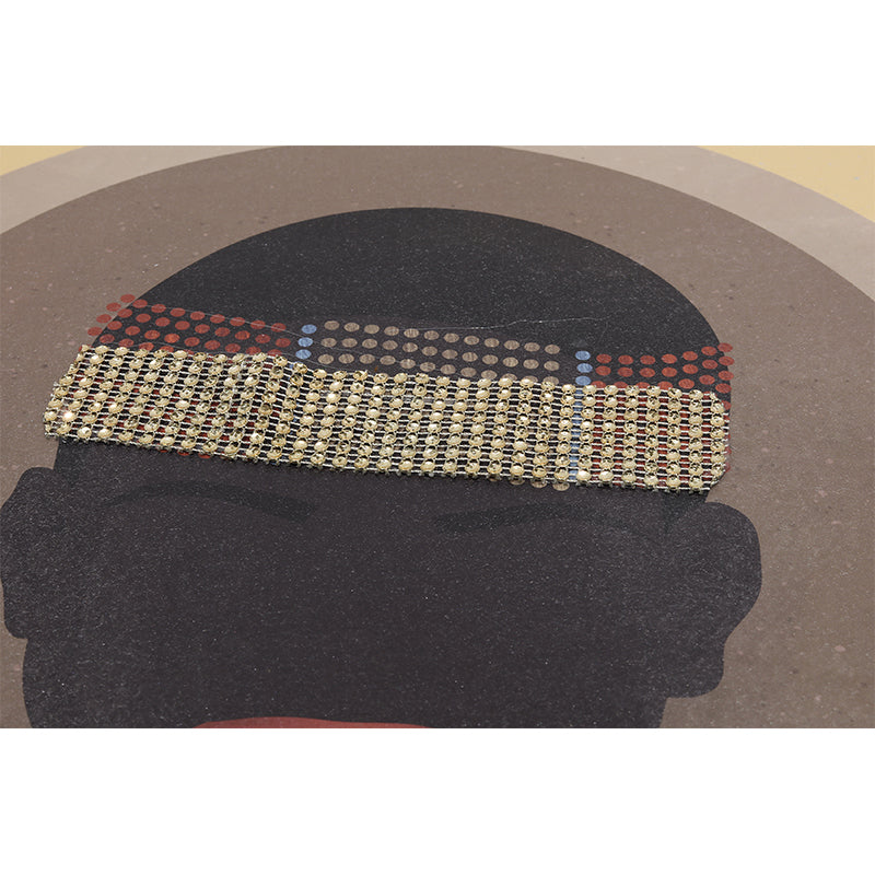 Textured Female Silhouette with Jewelry Wall Art
