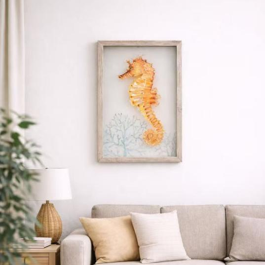 Textured Seahorse Wall Art