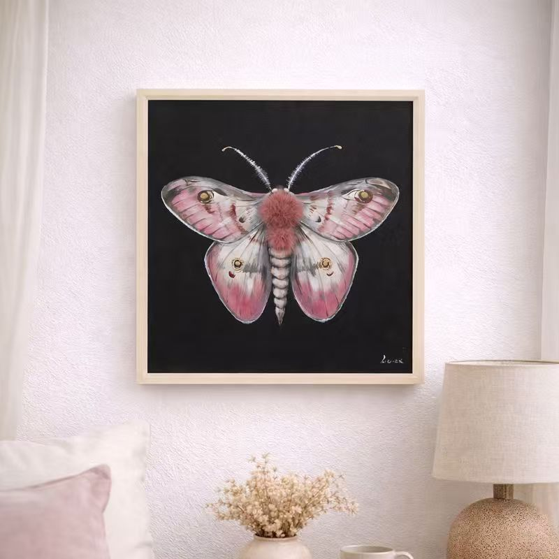 Textured Moth Wall Art