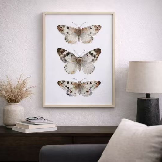 Textured Butterfly Specimen Wall Art