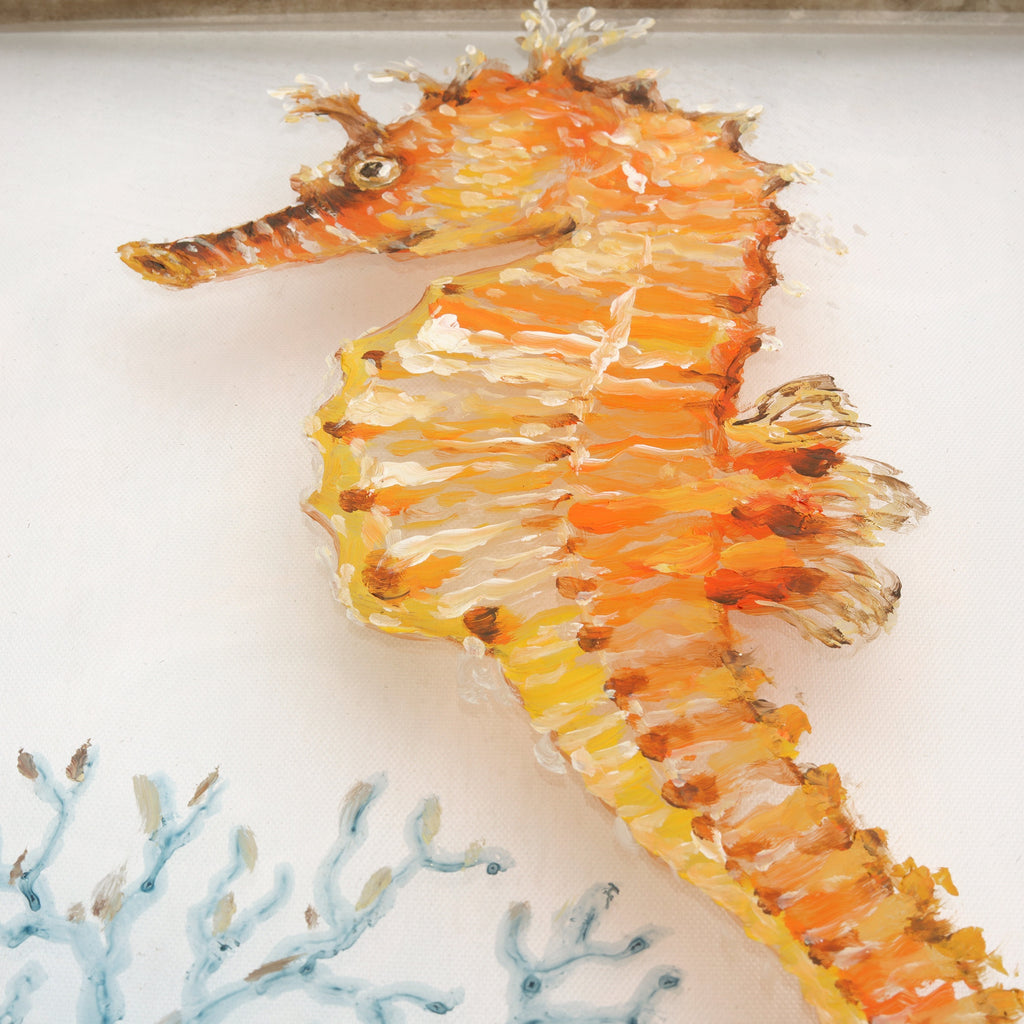 Textured Seahorse Wall Art