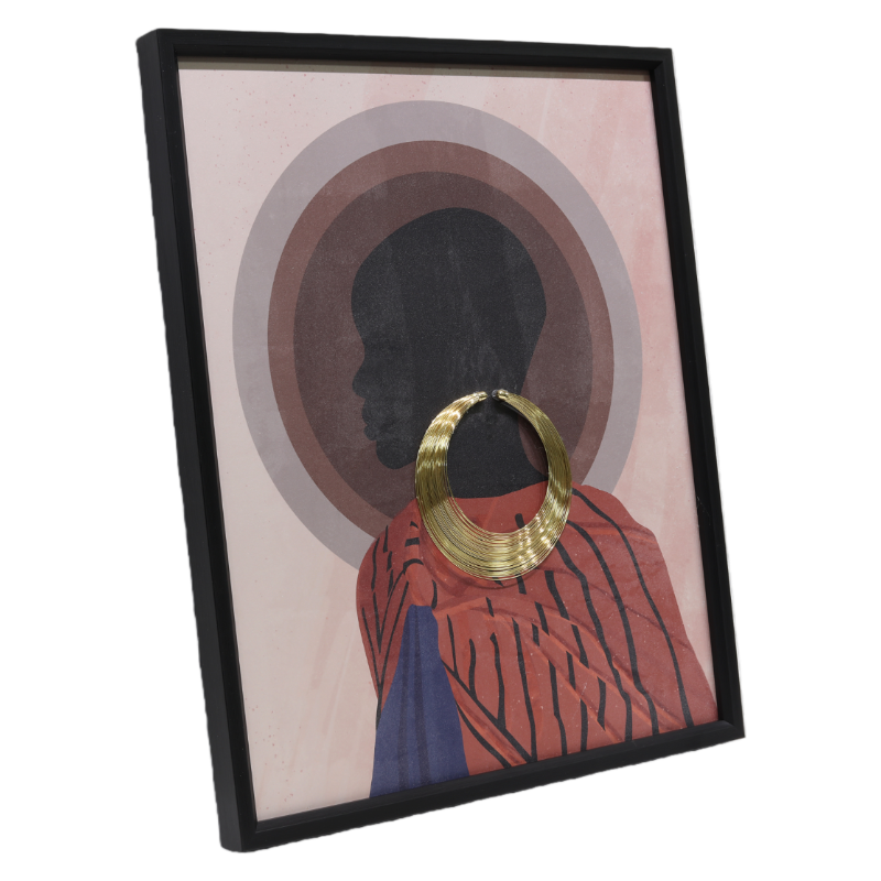 Textured Female Silhouette Wall Art