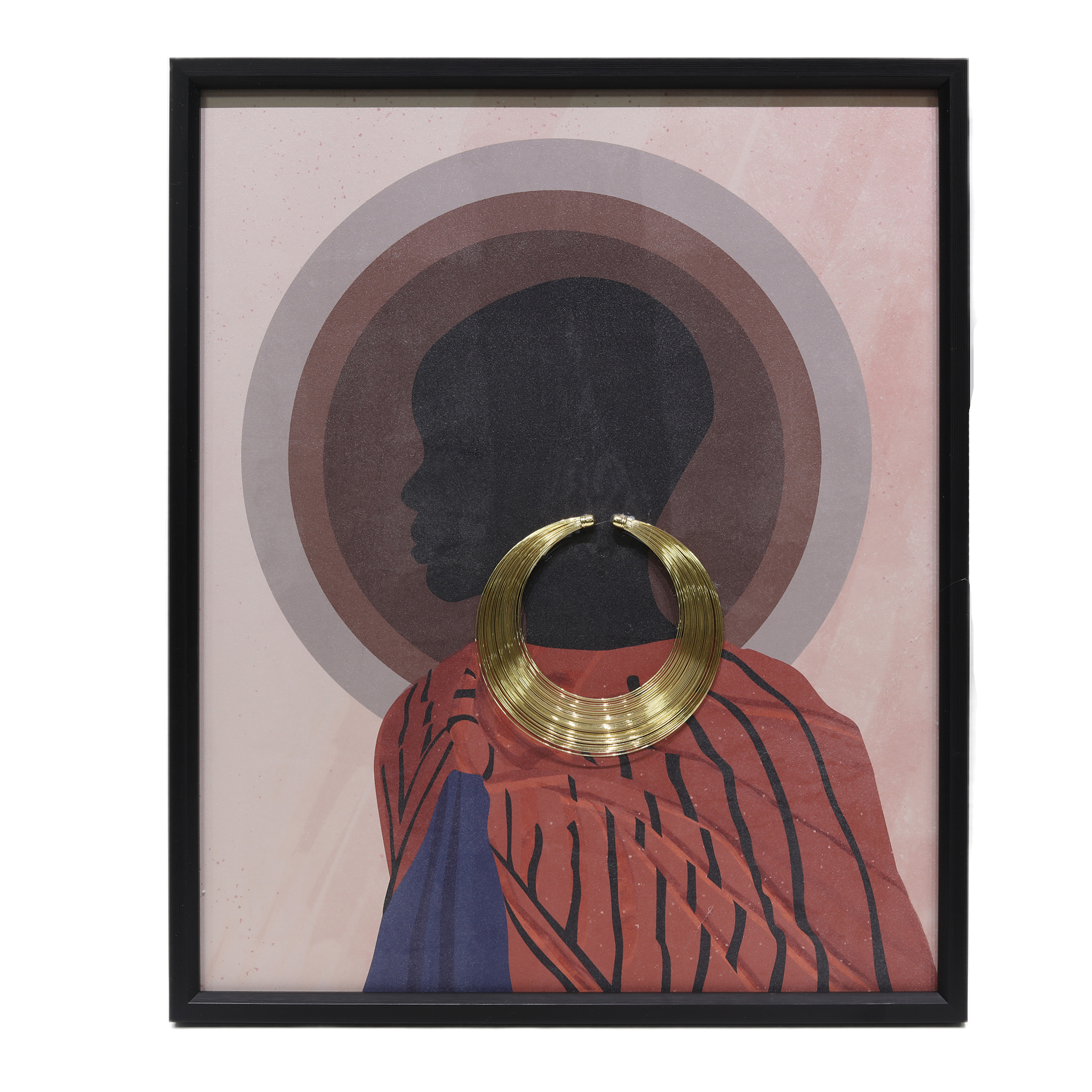 Textured Female Silhouette Wall Art